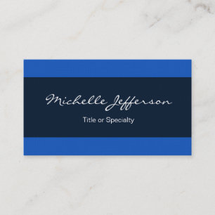 Linen Blue Lined Contemporary Trendy Professional Business Card