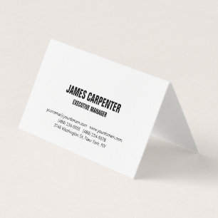 Linen Bold Text Black White Modern Professional Business Card