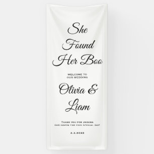 Linen Bridal Halloween Shower, Fabric Wedding Banner