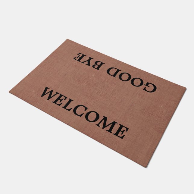 Linen Canvas seamless pattern 2 + your ideas Doormat (Angled)