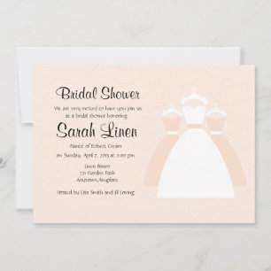 Linen Cream Custom Bridal Shower Invites