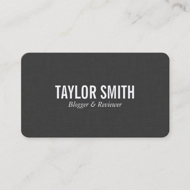 Linen | Dark Business Card (Front)