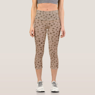 linen dots rustic modern bride tribe capri her leggings