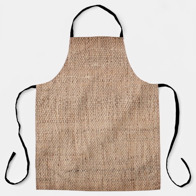 Linen duck coarse grain canvas crumpled vignette t apron (Front)