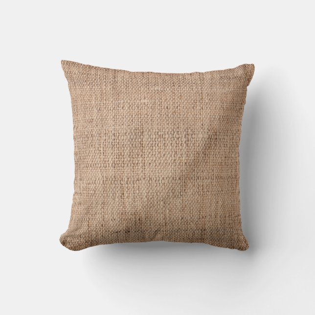 Linen duck coarse grain canvas crumpled vignette t cushion (Front)