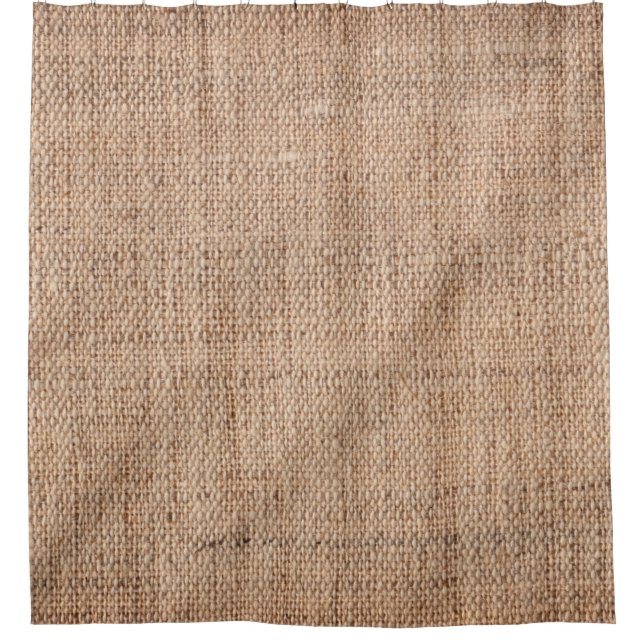 Linen duck coarse grain canvas crumpled vignette t shower curtain (Front)