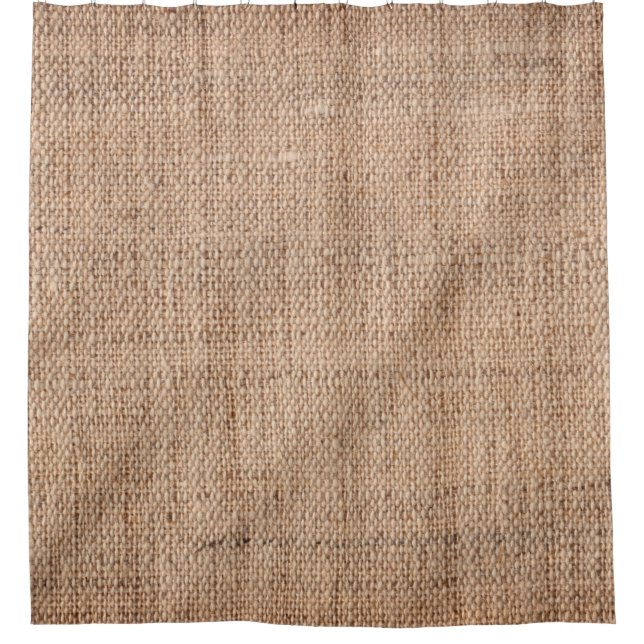 Linen duck coarse grain canvas crumpled vignette t shower curtain (Front)