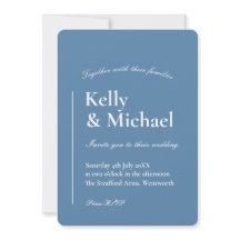 Linen Dusty Blue Typography Wedding