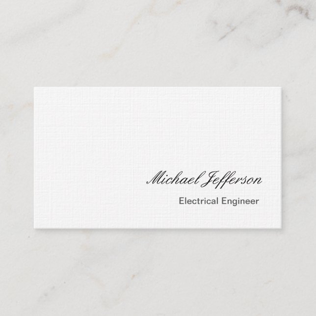 Linen Electrical Engineer Business Card (Front)