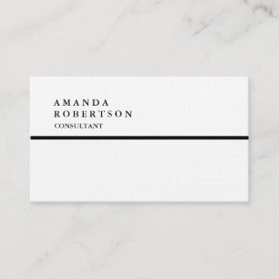 Linen Exclusive Special Plain Trendy Minimalist Business Card