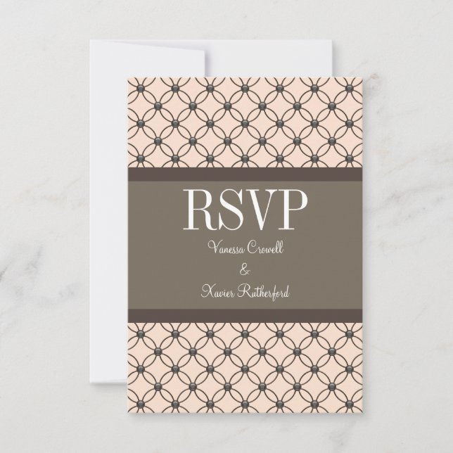 Linen Fancy Lattice Response Card (Front)