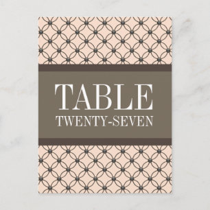 Linen Fancy Lattice Table Number Postcard