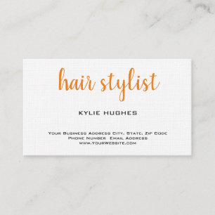 Linen Feminine Hair Stylist Professional Business Card