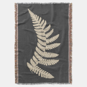 Linen Fern Throw Blanket