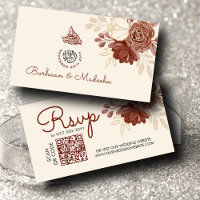 Linen gold glitter QR RSVP Islamic Wedding Website