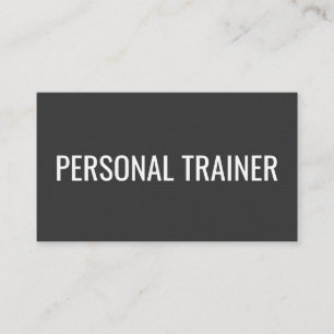 Linen Grey Personal Trainer Fitness Minimalist Business Card
