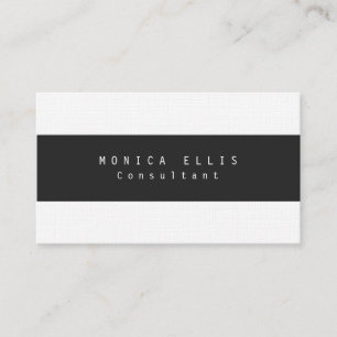 Linen Grey Striped Original Plain Professional Business Card