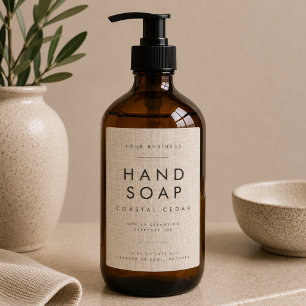 Linen Hand Soap Body Wash Label