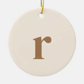 Linen Initial Letter | Trendy Minimalist Ceramic Tree Decoration