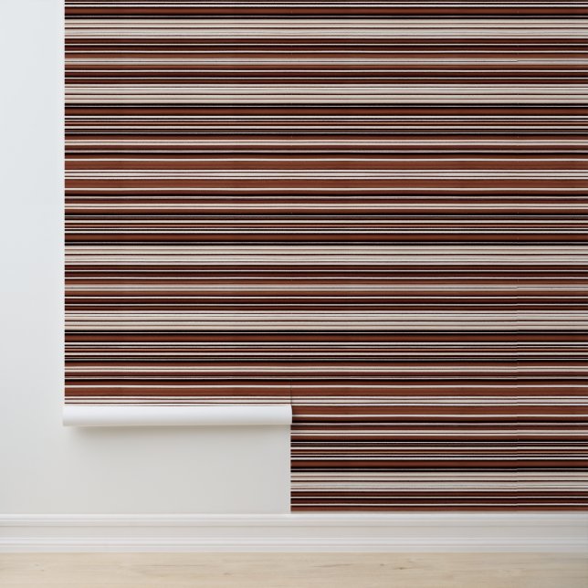 Linen Luxury Modern Brown White Texture Collection Wallpaper (Application)
