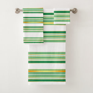 Linen Luxury Popular Green Gold Texture Collection Bath Towel Set