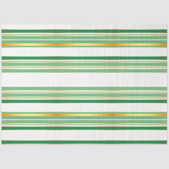 Linen Luxury Popular Green Gold Texture Collection Tissue Paper (Front)