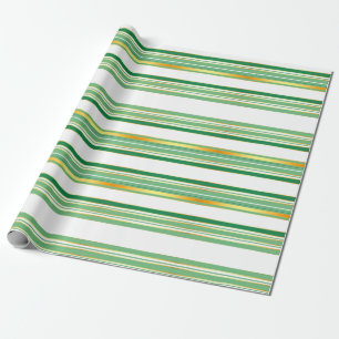 Linen Luxury Popular Green Gold Texture Collection Wrapping Paper