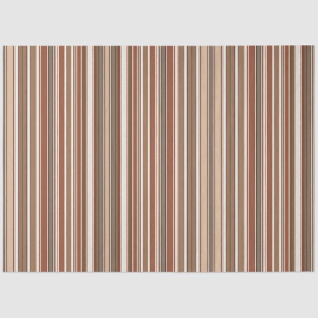 Linen Luxury Trendy Brown White Texture Collection Tissue Paper (Front)