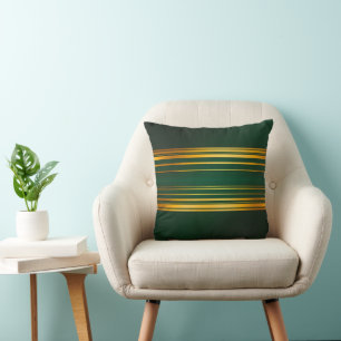 Linen Luxury Trendy Green Gold Texture Collection Cushion