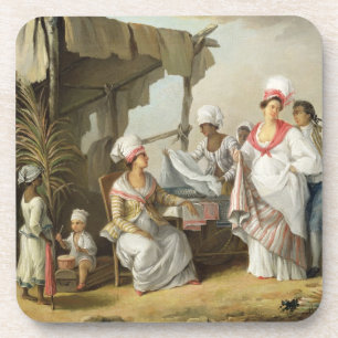 Linen Market, Roseau, Dominica, c.1780 (oil on can Coaster