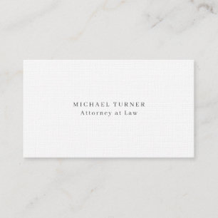 Linen Minimalist Professional Attorney at Law Business Card