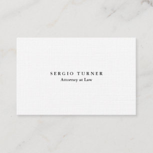 Linen Minimalist Professional Attorney at Law Business Card