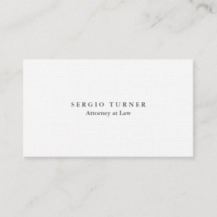 Linen Minimalist Professional Attorney at Law Business Card