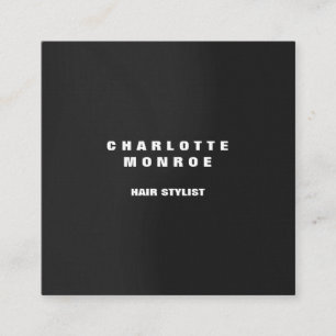 Linen Modern Minimalist Professional Grey Elegant Square Business Card