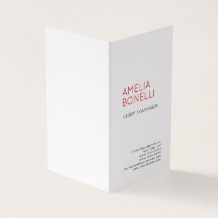 Linen Modern Minimalist Professional Plain White Business Card