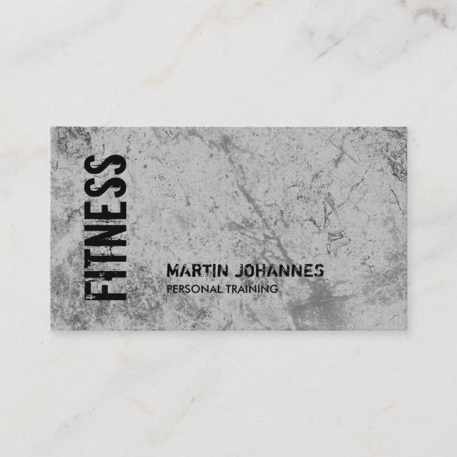 Linen Modern Personal Trainer Fitness Sport Business Card (Front)