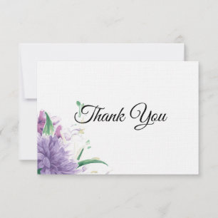 Linen Paper Flat Thank You Note Card
