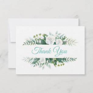 Linen Paper Flat Thank You Note Card