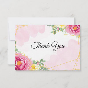 Linen Paper Flat Thank You Note Card