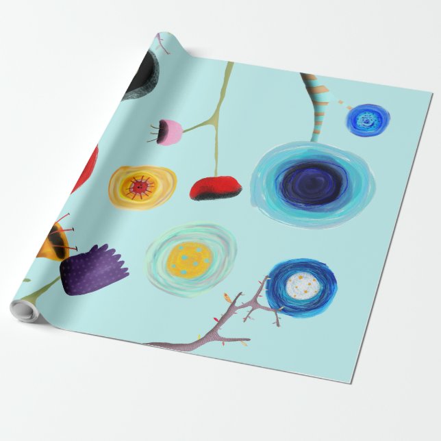 Linen Paper floral (Unrolled)