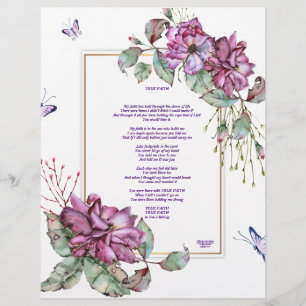 Linen Paper Personalised Stationary "True Faith"