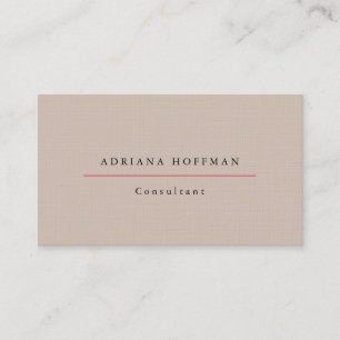 Linen Plain Professional Minimalist Get Your Business Card