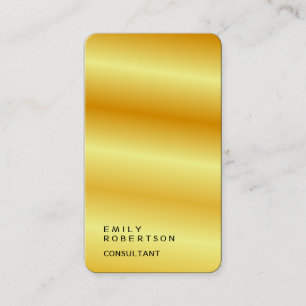 Linen Plain Trendy Modern Minimalist Gold Colour Business Card