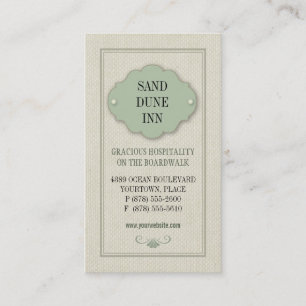 Linen Plaque Hospitality Business Card