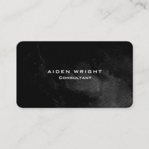Linen Professional Grey Black Modern Minimalist Business Card