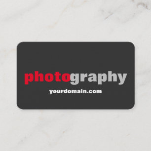 Linen Professional Grey Red Photographer Artist Business Card