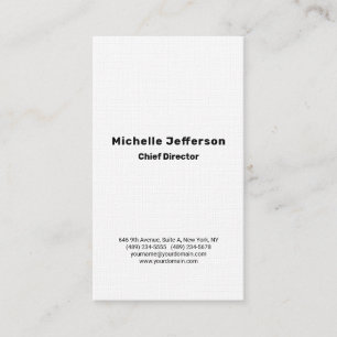 Linen Professional Plain Stylish Modern Minimalist Business Card