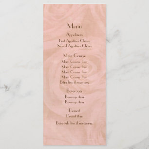 Linen Roses Wedding Any Event Menu