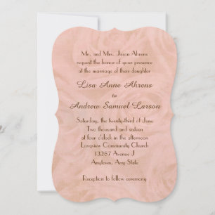 Linen Roses Wedding Invitation