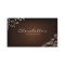 Linen Salon Spa Floral Business Card Brown Beige
